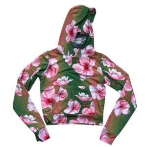 Omighty Green Hibiscus Hoodie